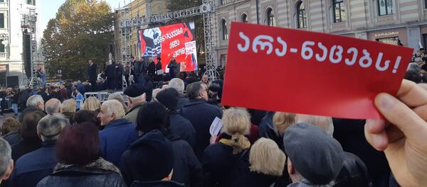 Акция протеста против нацдвижения на Площади Свободы - Sputnik Грузия