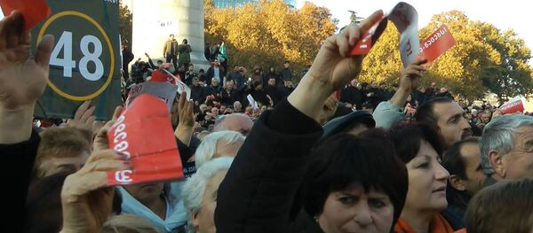Нет Саакашвили - предвыборная акция “Альянса патриотов” в Тбилиси - Sputnik Грузия