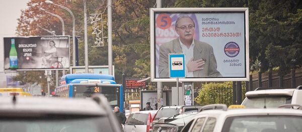 Предвыборный баннер Григола Вашадзе - Sputnik Грузия