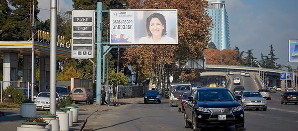 სალომე ზურაბიშვილის წინასაარჩევნო ბანერი - Sputnik საქართველო