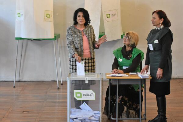 За перемены, Против лжи - идейные противники проголосовали на выборах в Грузии - Sputnik Грузия