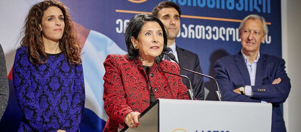 Саломе Зурабишвили на пресс-конференции Саломе Зурабишвили на пресс-конференции - Sputnik Грузия