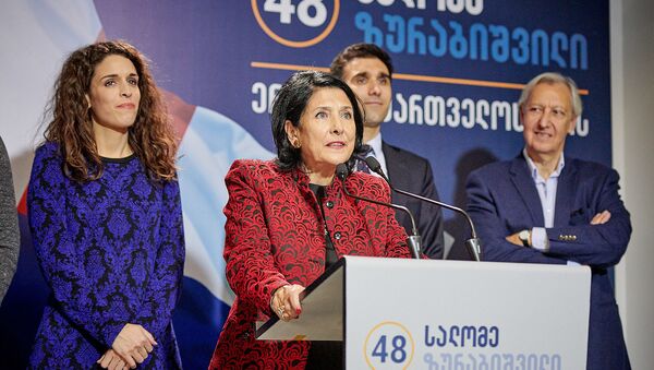 Саломе Зурабишвили на пресс-конференции - Sputnik Грузия