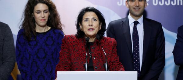 Саломе Зурабишвили на пресс-конференции - Sputnik Грузия