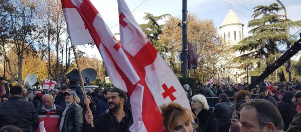 Акция протеста на простепкте Руставели - Sputnik Грузия