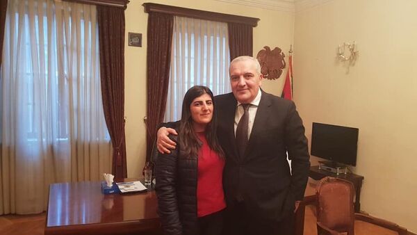 Посол Армении в Грузии Рубен Садоян принял у себя Каринэ Бакирян  - Sputnik Грузия