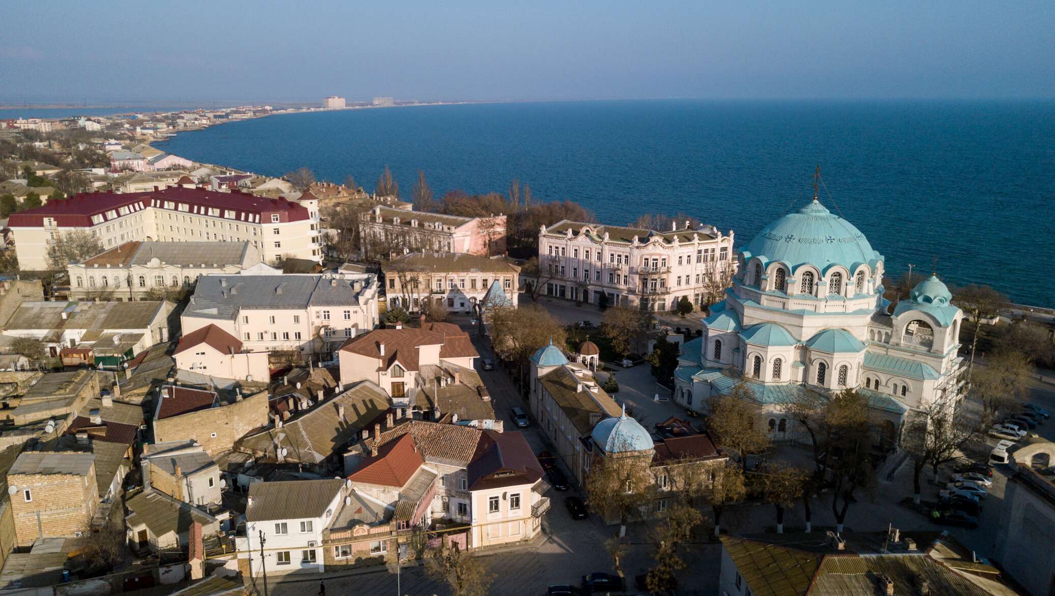 Фото евпатории. Евпатория панорама. Евпатория Крым центр города. Современная Евпатория.