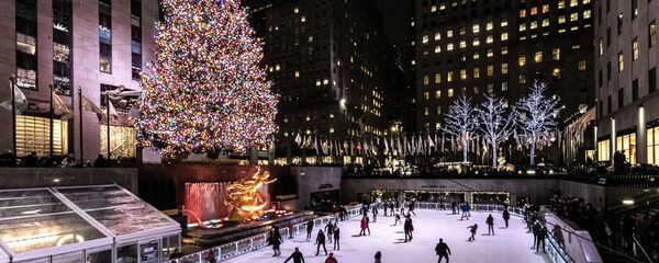 Рождественская ель в Рокфеллеровском центре в Нью-Йорке - Sputnik Грузия