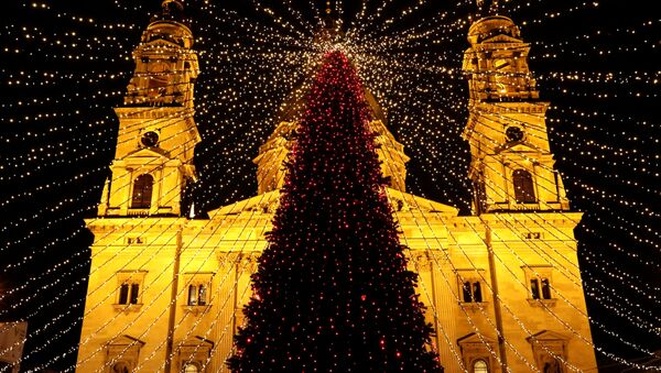 Рождественская ель в Будапеште - Sputnik Грузия