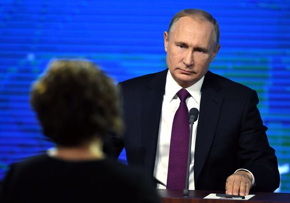 Нынешняя пресс-конференция Владимира Путина стала 14-й по счету за время его руководства страной
 - Sputnik Грузия