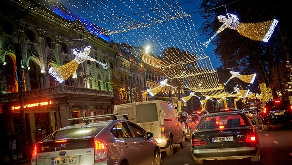 Новогодняя иллюминация на улицах грузинской столицы - Sputnik Грузия
