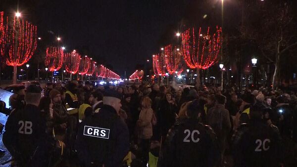 Протесты полицейских в Париже - Sputnik Грузия