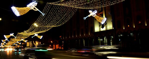 საახალწლო განათებები თბილისში საახალწლო განათებები თბილისში - Sputnik საქართველო