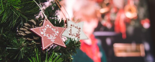 Новогодняя елочка на фоне экрана с фильмом Один дома Новогодняя елочка на фоне экрана с фильмом Один дома - Sputnik Грузия