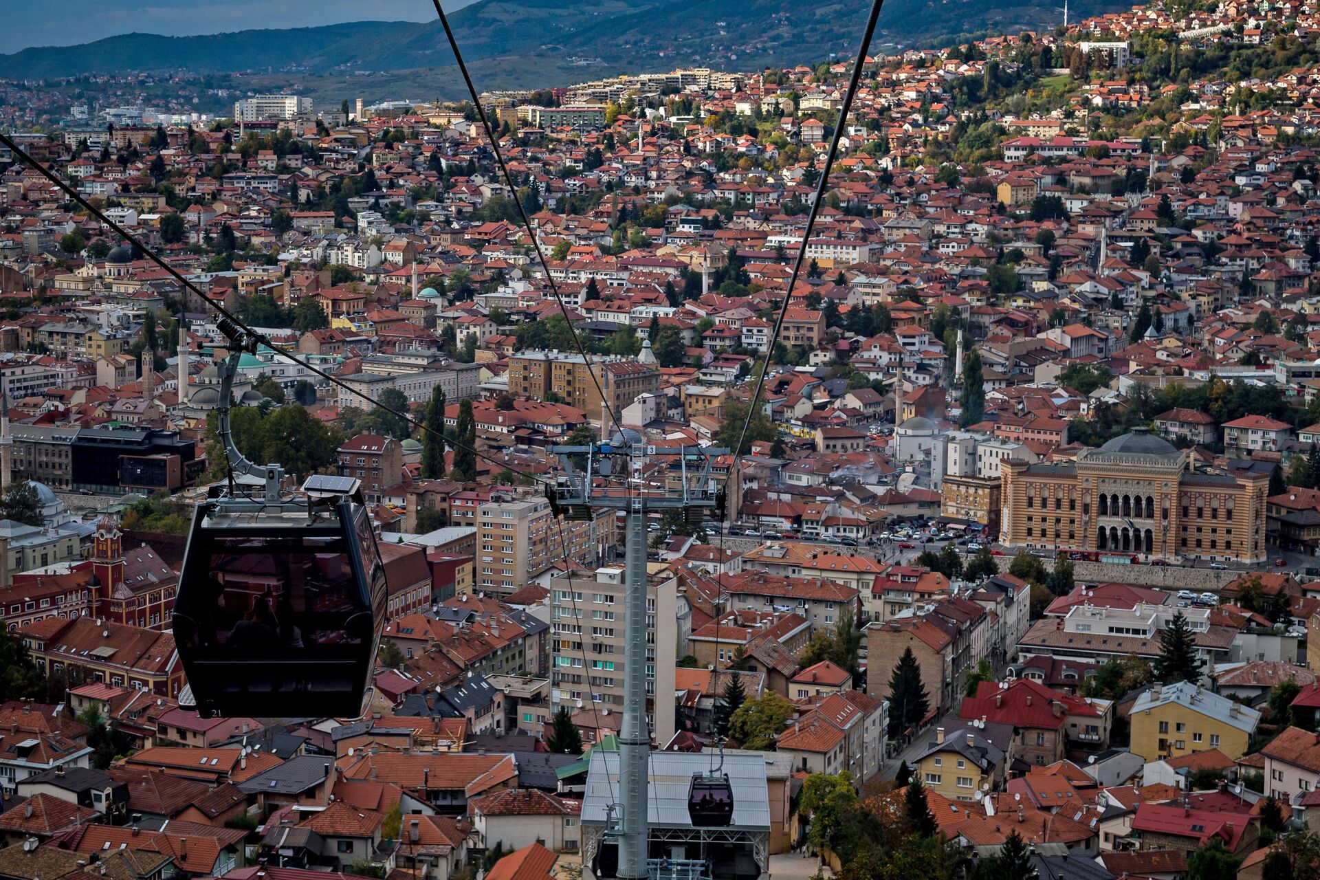 Фуникулер над городом Сараево, Босния и Герцеговина - Sputnik Грузия, 1920, 01.10.2022