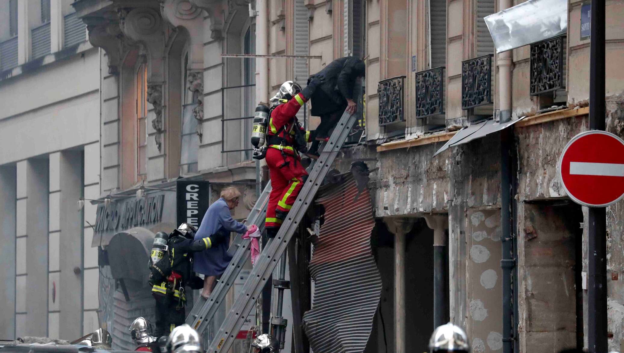 The explosion tore through the building. The explosion tore through the building