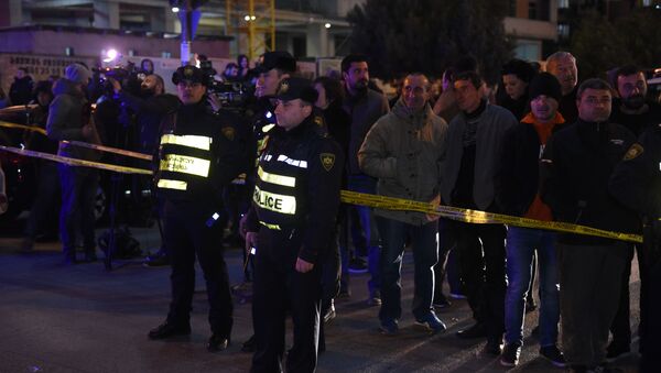 Полиция на месте взрыва в Дигоми - Sputnik Грузия