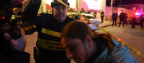 Полиция на месте взрыва в Дигоми Полиция на месте взрыва в Дигоми - Sputnik Грузия