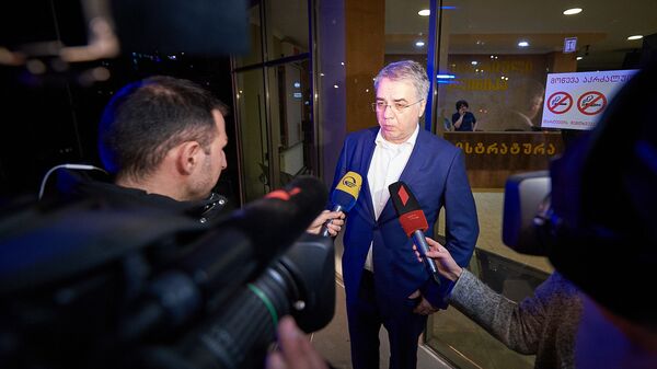 Давид Сергеенко беседует с журналистами - Sputnik Грузия