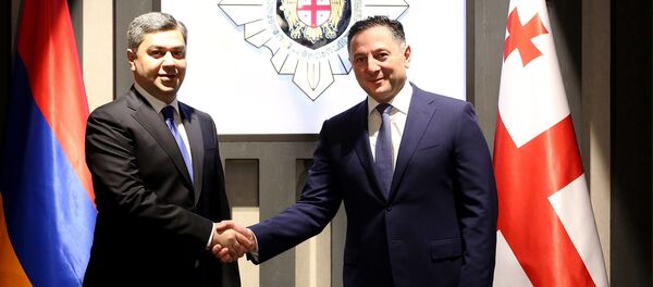 საქართველოს სახელმწიფო უსაფრთხოების სამსახურის (სუს) და სომხეთის ეროვნული უსაფრთხოების სამსახურის უფროსები ვახტანგ გომელაური და არტურ ვანეციანი საქართველოს სახელმწიფო უსაფრთხოების სამსახურის (სუს) და სომხეთის ეროვნული უსაფრთხოების სამსახურის უფროსები ვახტანგ გომელაური და არტურ ვანეციანი - Sputnik საქართველო