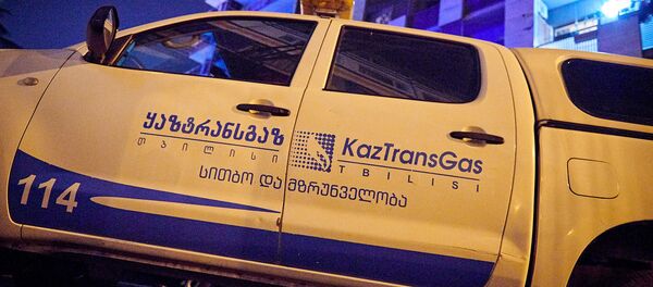 Взрыв газа на улице Пекина. Машина компании Казтрансгаз - Sputnik Грузия