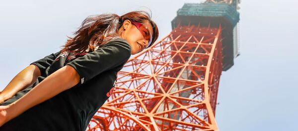 Вид на Телевизионную башню в Токио Вид на Телевизионную башню в Токио - Sputnik Грузия