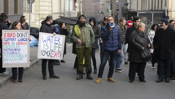 Жители Аджарии, Сванетии и Кахетии провели акцию протеста против строительства новых ГЭС - Sputnik Грузия