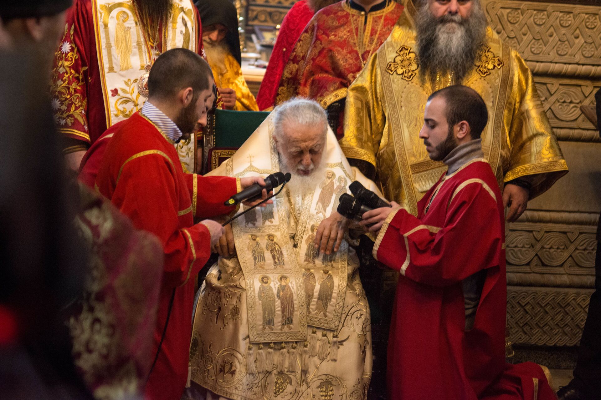  Встреча Католикос Патриарха Всея Грузии Илии Второго с ветеранами войны в Афганистане - Sputnik Грузия, 1920, 17.03.2026