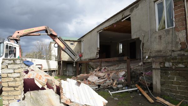 Обрушение дома в Кутаиси  - Sputnik Грузия