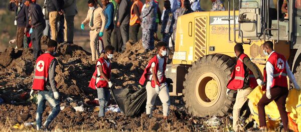 Поисковые работы на месте крушения самолета авиакомпании Ethiopian Airlines - Sputnik Грузия