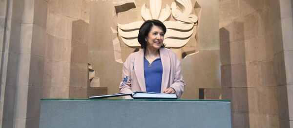 სალომე ზურაბიშვილი სომხეთში ოფიციალური ვიზიტის დროს - Sputnik საქართველო