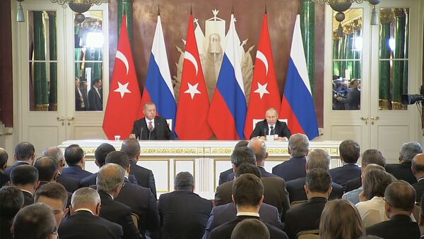 Путин и Эрдоган провели двусторонние переговоры в Москве - Sputnik Грузия