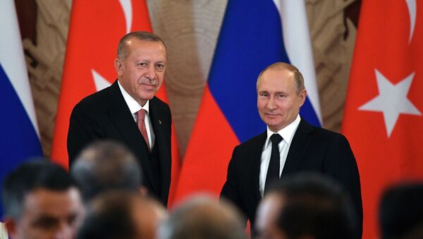 რუსეთის და თურქეთის პრეზიდენტები ვლადიმირ პუტინი და რეჯეფ თაიიფ ერდოღანი - Sputnik საქართველო
