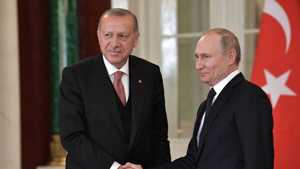 Президент РФ В. Путин встретился с президентом Турции Р. Т. Эрдоганом - Sputnik Грузия