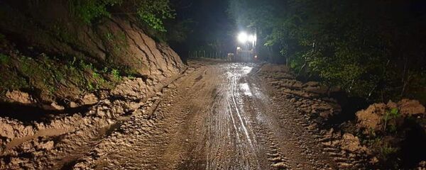 მეწყერის შემდეგ გაწმენდილი გზა ხარაგაულში - Sputnik საქართველო