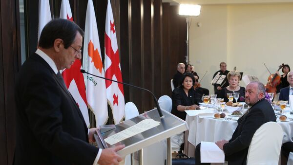 Президент Кипра Никос Анастасиадис на официальном ужине в Тбилиси  - Sputnik Грузия