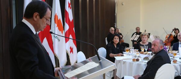 Президент Кипра Никос Анастасиадис на официальном ужине в Тбилиси Президент Кипра Никос Анастасиадис на официальном ужине в Тбилиси - Sputnik Грузия