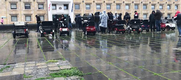 ელექტრომობილების მფლობელების საპროტესტო აქცია საქართველოს მთავრობის ადმინისტრაციის შენობასთან - Sputnik საქართველო