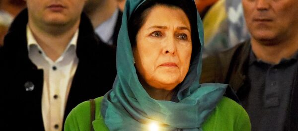 Саломе Зурабишвили на пасхальной службе в храме - Sputnik Грузия