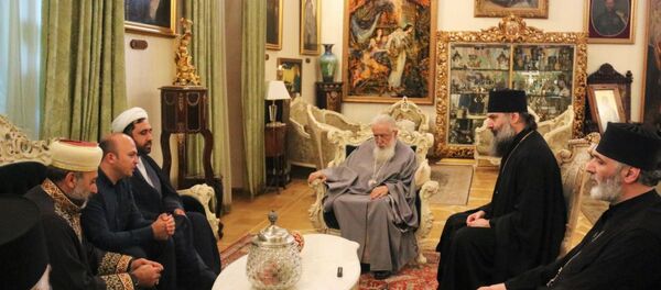 საქართველოს პატრიარქის შეხვედრა ქვეყნის მუსლიმ სასულიერო პირებთან  საქართველოს პატრიარქის შეხვედრა ქვეყნის მუსლიმ სასულიერო პირებთან  - Sputnik საქართველო