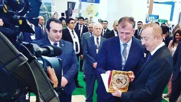 Посол Грузии в Азербайджане Зураб Патарадзе и президент Азербайджана Ильхам Алиев - Sputnik Грузия