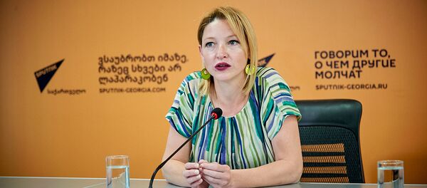 Екатерина Ломадзе. Видеомост в Мультимедийном пресс-центре Sputnik - Sputnik Грузия