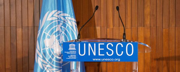 Трибуна в зале штаб-квартиры ЮНЕСКО - Sputnik Грузия