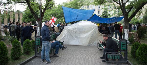 Голодовка шахтеров в городе Чиатура - Sputnik Грузия