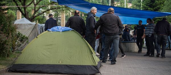 Голодовка шахтеров в городе Чиатура - Sputnik Грузия