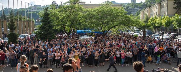 Голодовка шахтеров в городе Чиатура - Sputnik Грузия