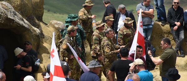 აქცია დავით-გარეჯში აქცია დავით-გარეჯში - Sputnik საქართველო