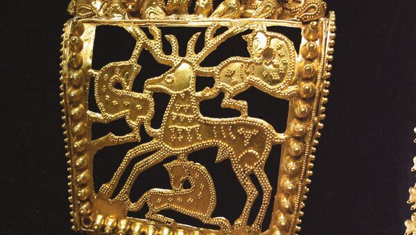 Золотые украшения Ванских раскопок в Национальном музее Грузии - Sputnik Грузия