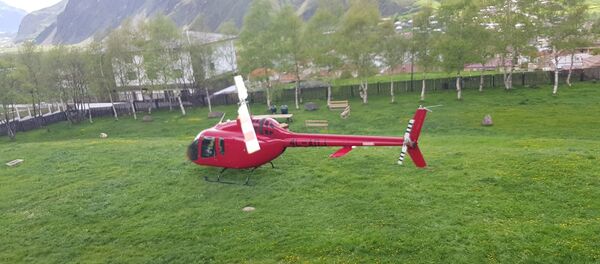 სასტუმრო რუმსის ვერტმფრენი, რომელიც ყაზბეგში ჩამოვარდა - Sputnik საქართველო