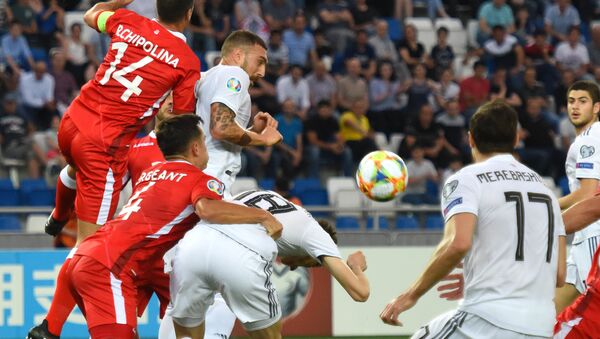 Матч между сборными Грузии и Гибралтара по футболу - Sputnik Грузия